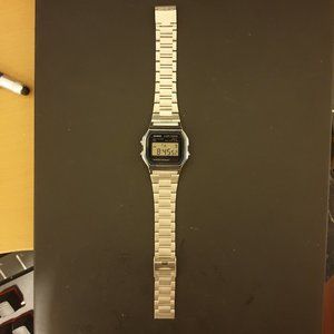 Casio A158WA-1DF Stainless Steel Digital Watch